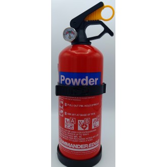 Commander Edge Multi Purpose Powder Fire Extinguisher – 1 kg ABC Fire Extinguisher - Suitable for Electric Fires 