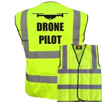 Hi Vis Reflective Vest  Yellow - Drone Pilot