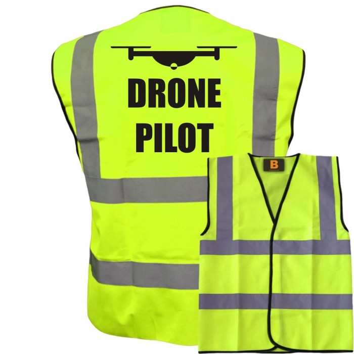 Hi Vis Reflective Vest  Yellow - Drone Pilot