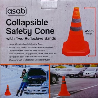Pop Up Portable High Visibility 45 cm Safety Cone