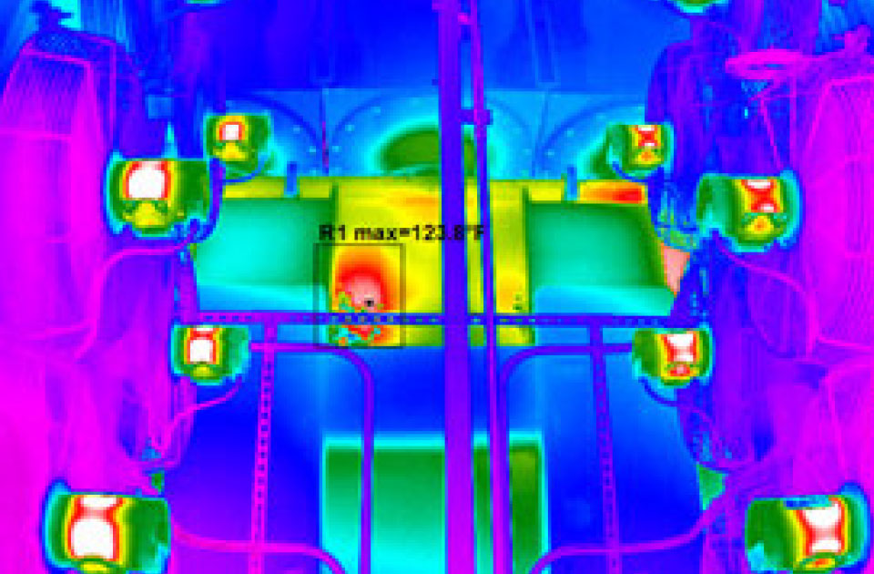 Finding hot spots on power infrastructure using the thermal camera
