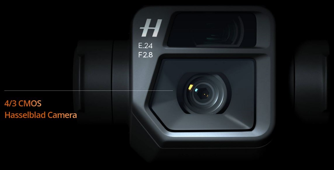 Close up of 4/3 CMOS Hasselblad Camera