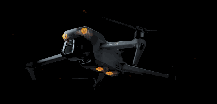 gif of the sensors highlighted in orange on the mavic 3