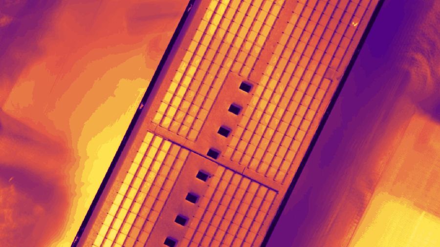 thermal map of a building
