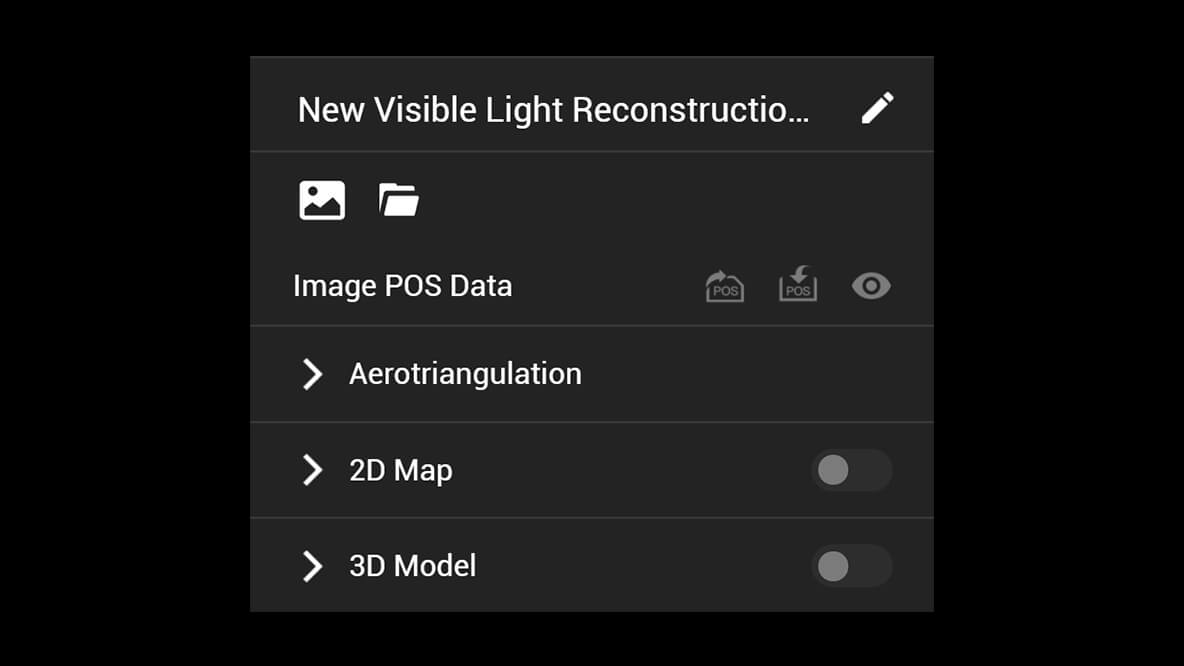 New visible light reconstruction menu